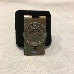 Vintage Mexican silver horse head money clip